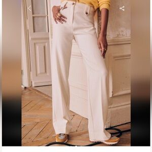 Sezane Yves Trousers Écru. - Size 36